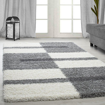 Helena 2505 Hellgrau – Hochflor Shaggy Teppich für warme Wohnatmosphäre