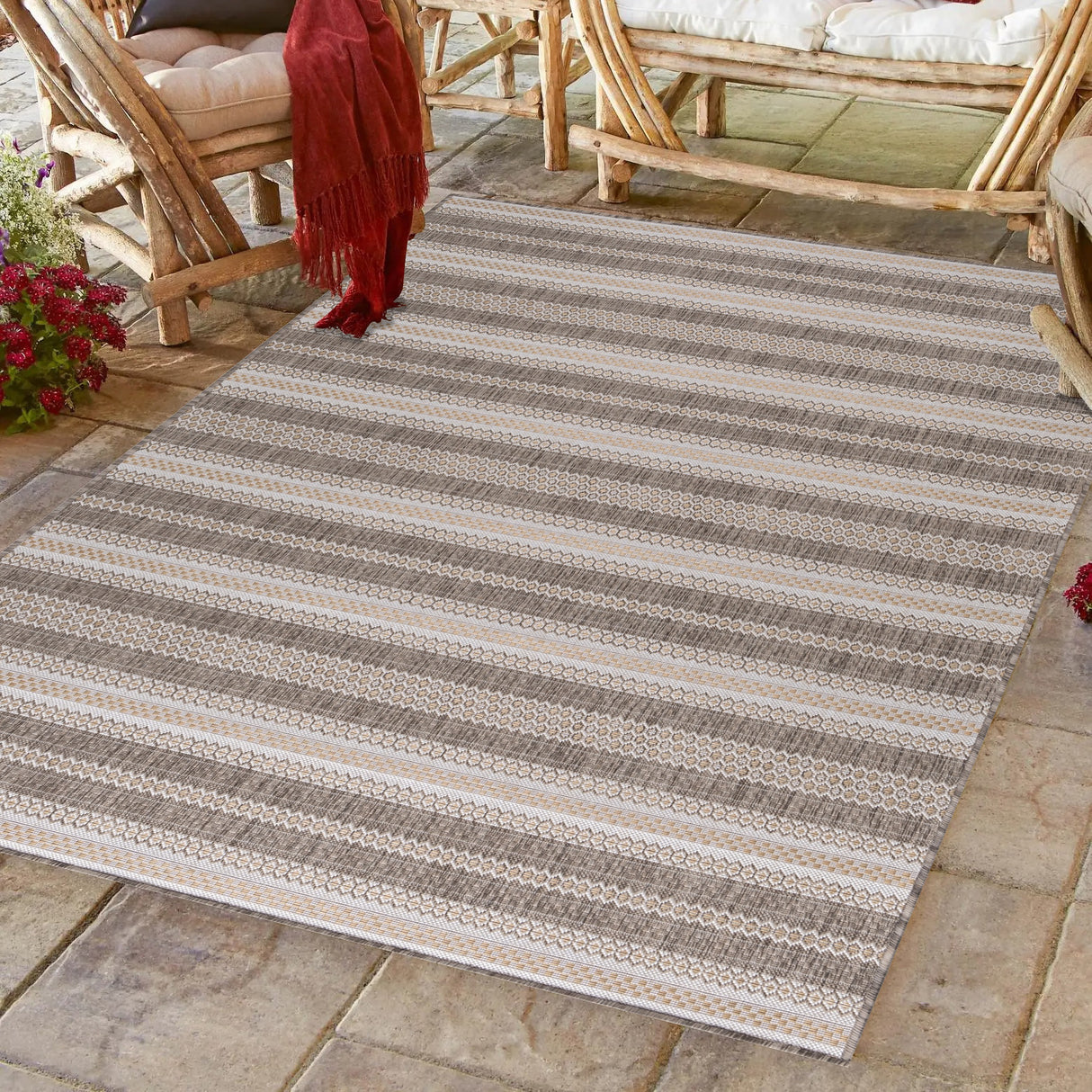 Sunny 4411 Beige – Robust indoor &amp; outdoor carpet for versatile areas