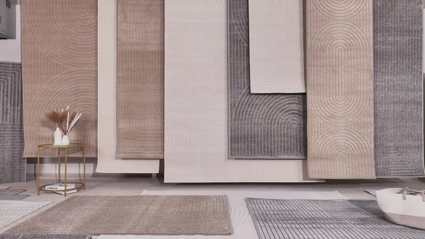 Melodie 1202 Beige – 3D Effekt Teppich mit moderner Struktur